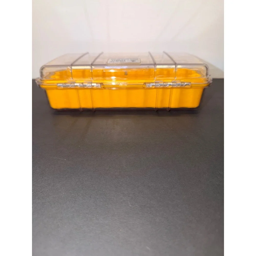 Pelican 1060 Micro Case Clear Yellow Water Resistant Hard Shell Storage Box USA